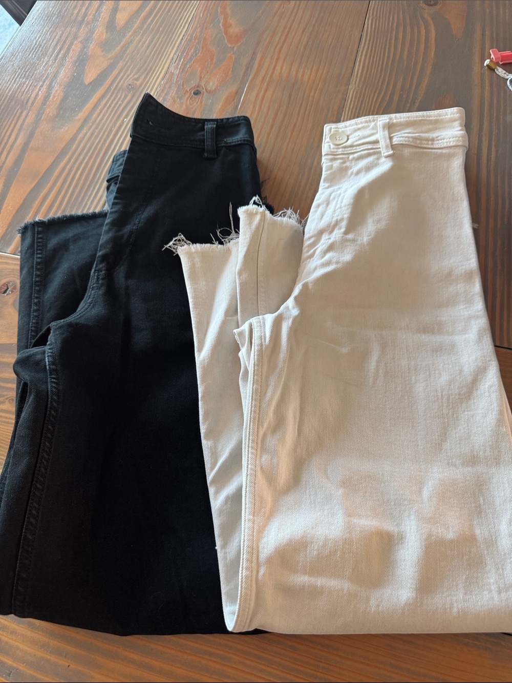 Zara high waist wide leg denim, 2 pair
